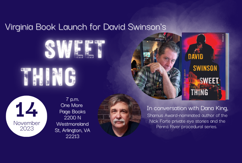 Virginia Book Launch for David Swinson’s SWEET THING